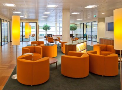 bank interior space design idea