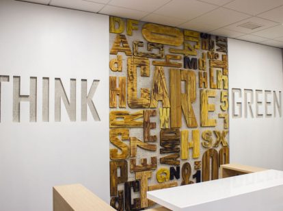 bank interior wooden design idea