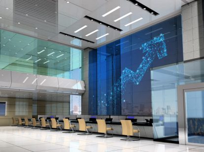 contemporary bank interior space design idea