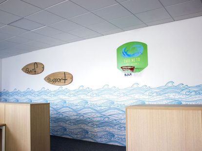Ameriabank office wall design idea