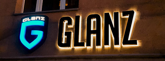 Glanz commercial building signage idea