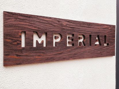 Imperial office interior wooden design solution