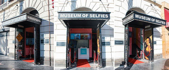 Museum Of Selfies outdoor business branding solution