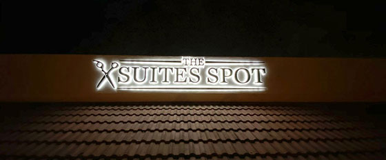 The Suites Shop illuminated design solution