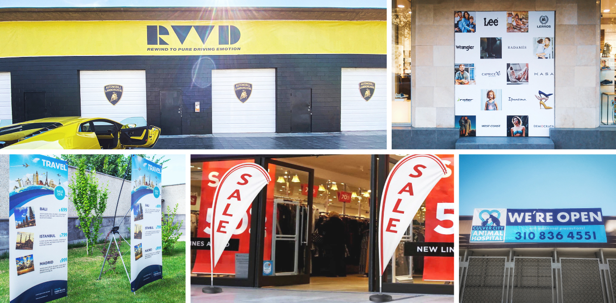 Commercial sign ideas displayed on banner examples