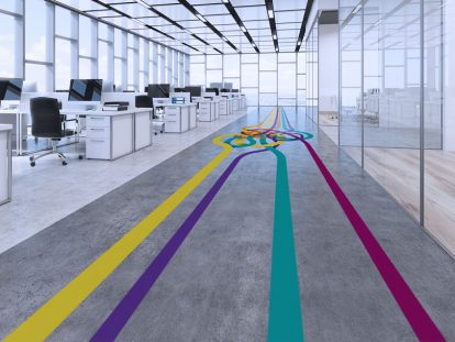 custom office floor design idea
