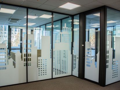 custom office window design idea