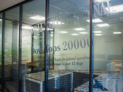 office window design with custom lettering