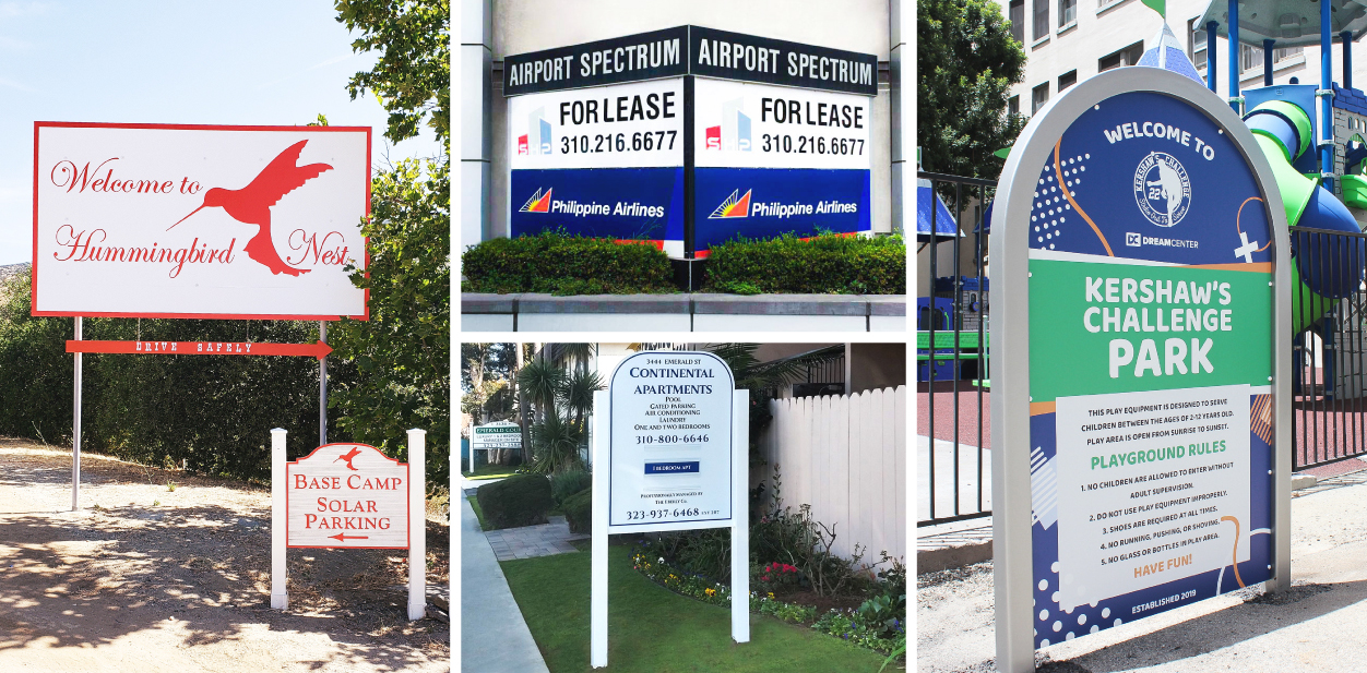 Outdoor business sign ideas displaying commercial information