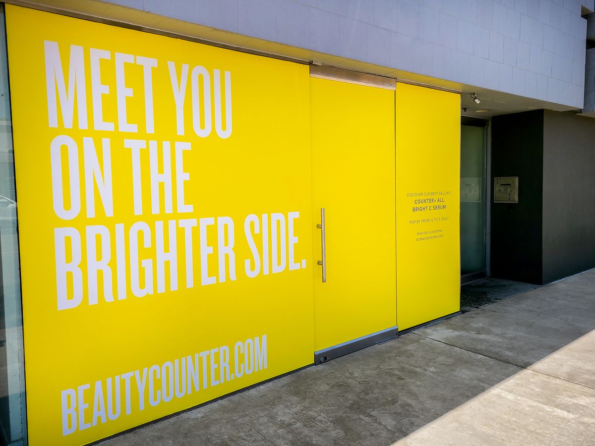 Beautycounter window decals
