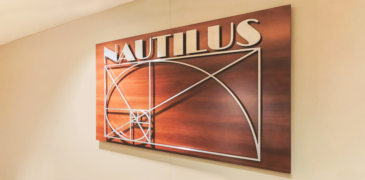 Name board laser cut project made of wood from Nautilus