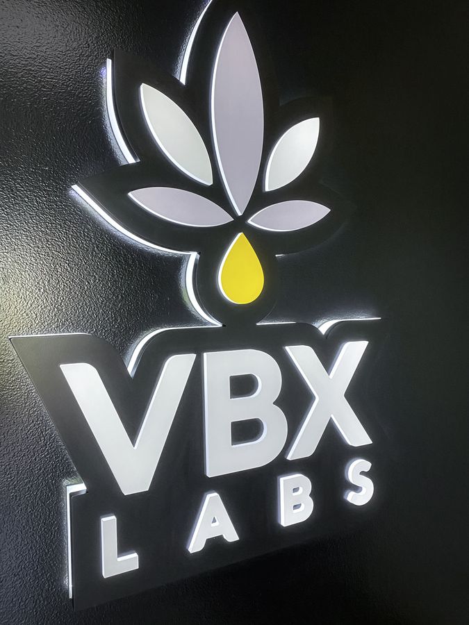 VBX Labs backlit sign