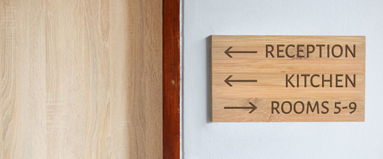 interior wayfiniding board interior wayfiniding wooden board