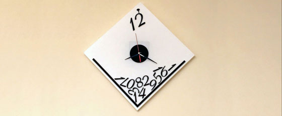 laser cut acrylic wall clock idea
