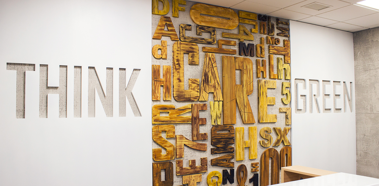 Creative laser cut wood idea with wall-mounted letters