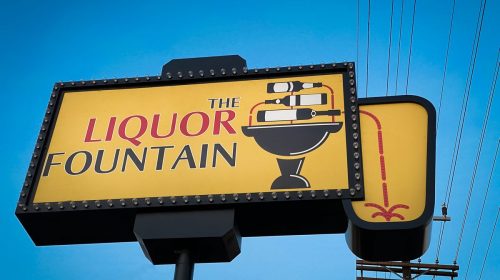 liquor store pylon sign