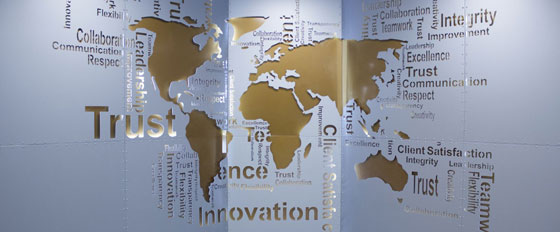 wall map metallic engraved interior wall design idea