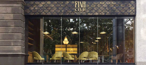 Fish Club restaurant interior space design idea