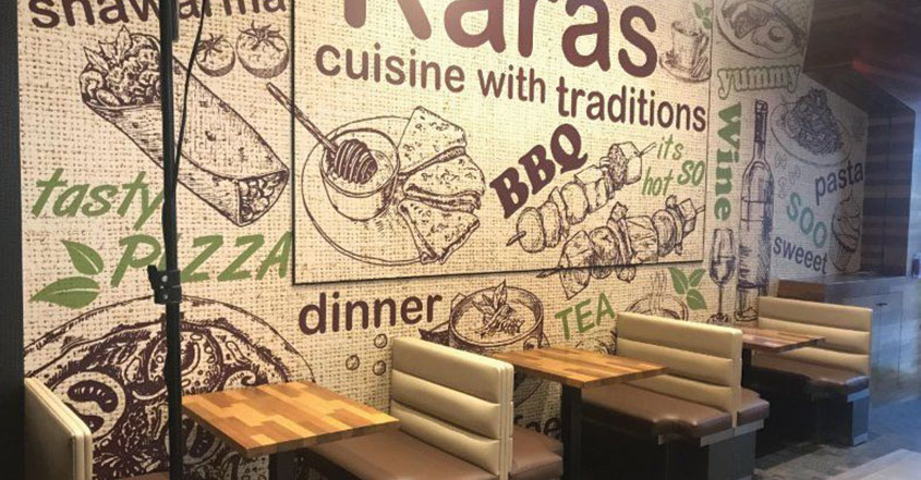 Restaurant wall design art idea for inspiration