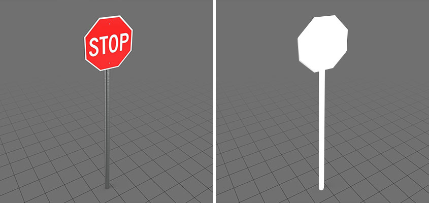 Techniques of what 3D modeling is used for making road signs 