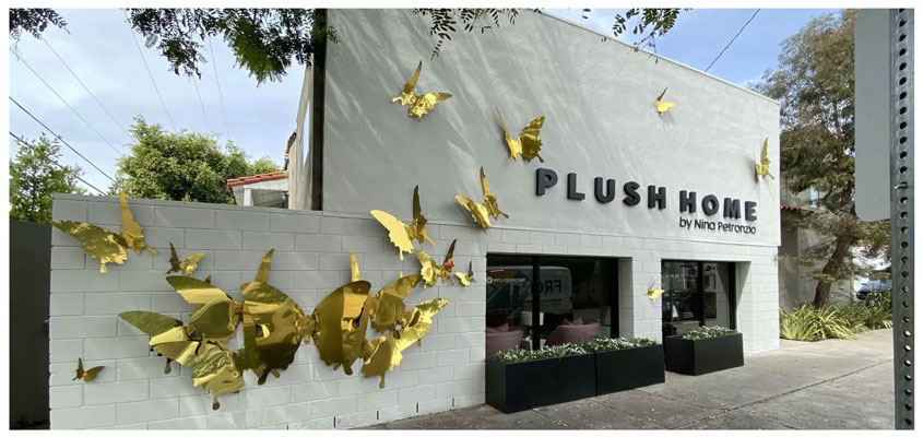 Plush Home exterior design with cute sign designs