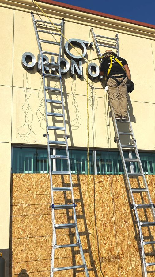 LED signage installation