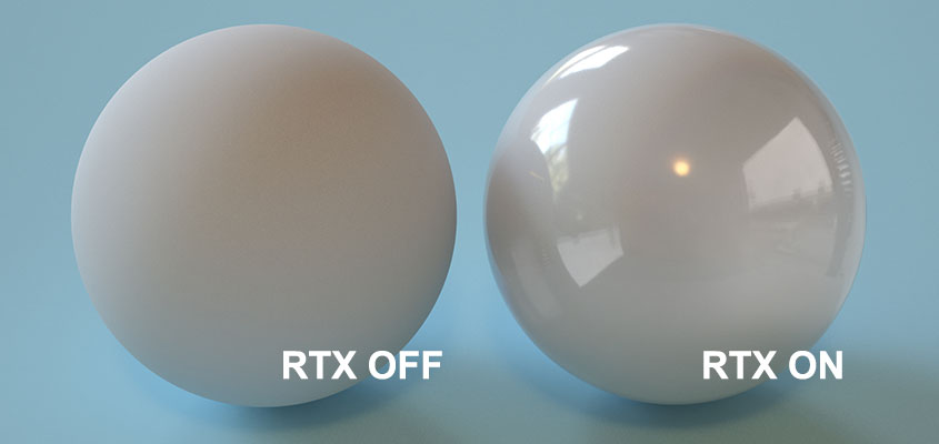 Showing Ray Tracing effects when on and off 