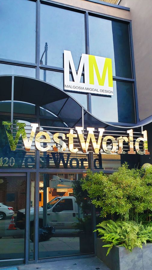 Westworld illuminated sign