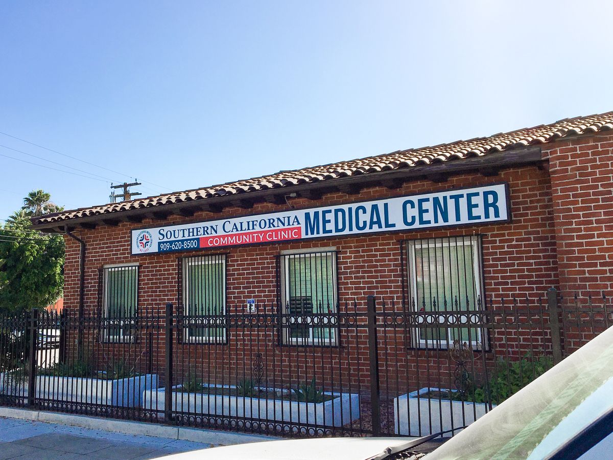 Southern California Medical Center outdoor light box made of aluminum and acrylic