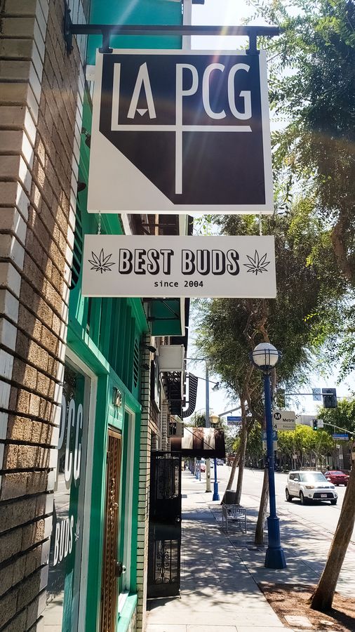 la pcg aluminum sign