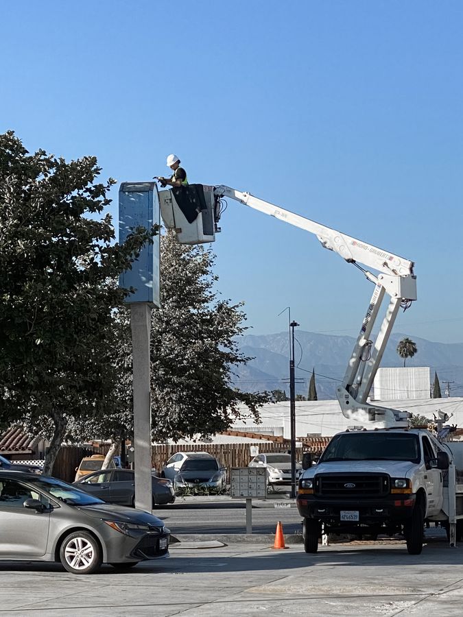 outdoor sign installation