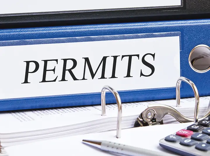 Reverse channel letters for permitting service available