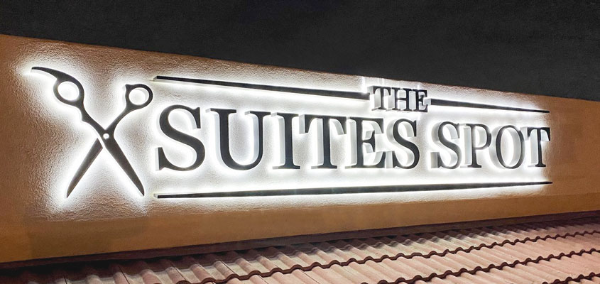 Creative signage design idea with illumination from The Suites Spot