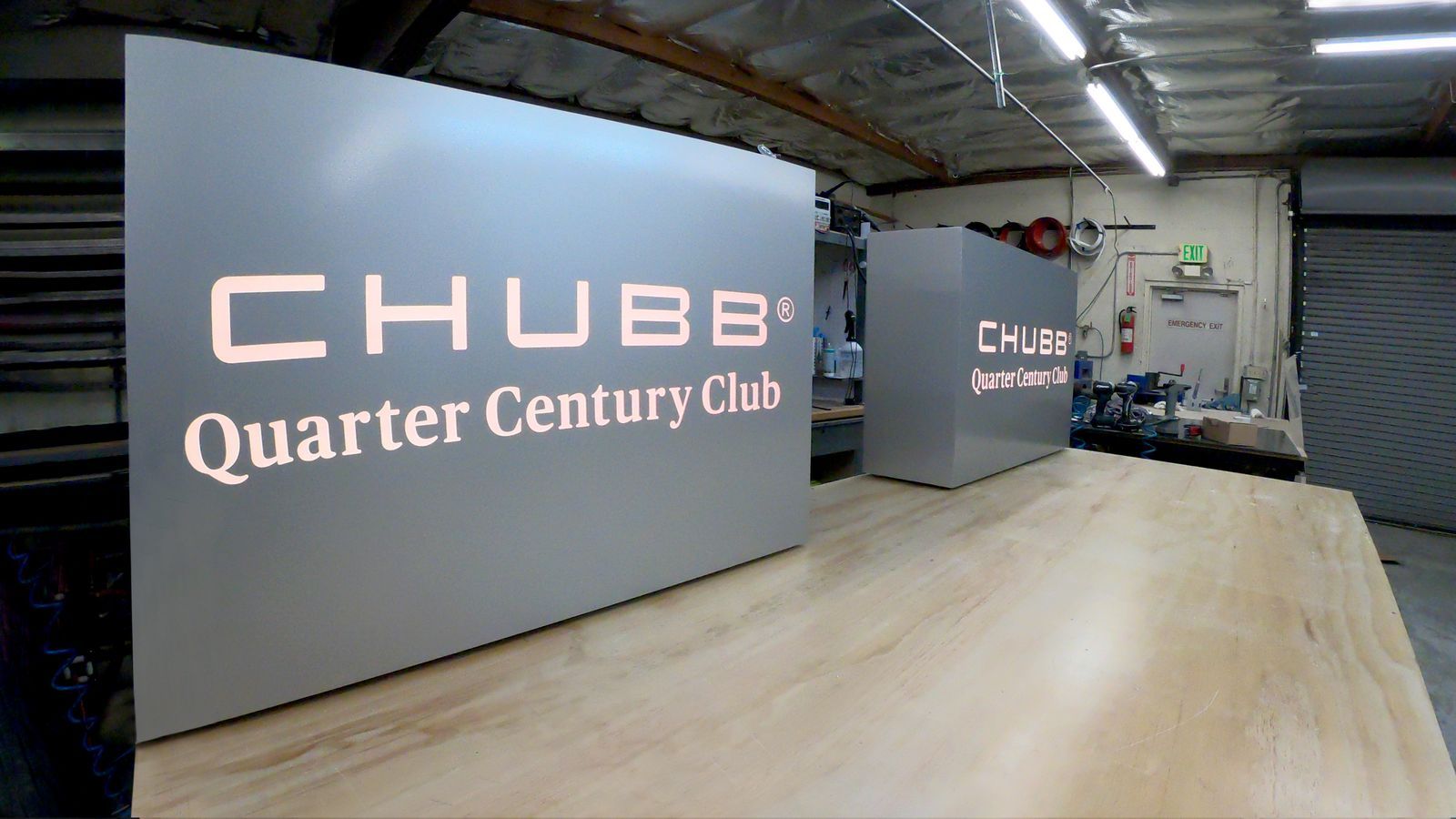 Chubb illuminated signs
