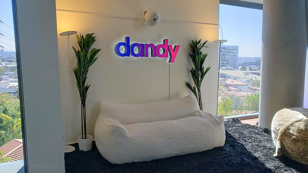 Dandy illuminated interior signage in multiple colors made of aluminum and acrylic for design