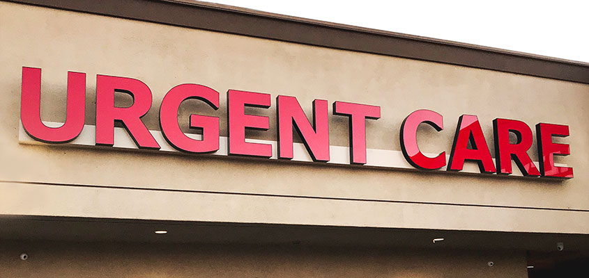 Raceway sign example from Urgent Care