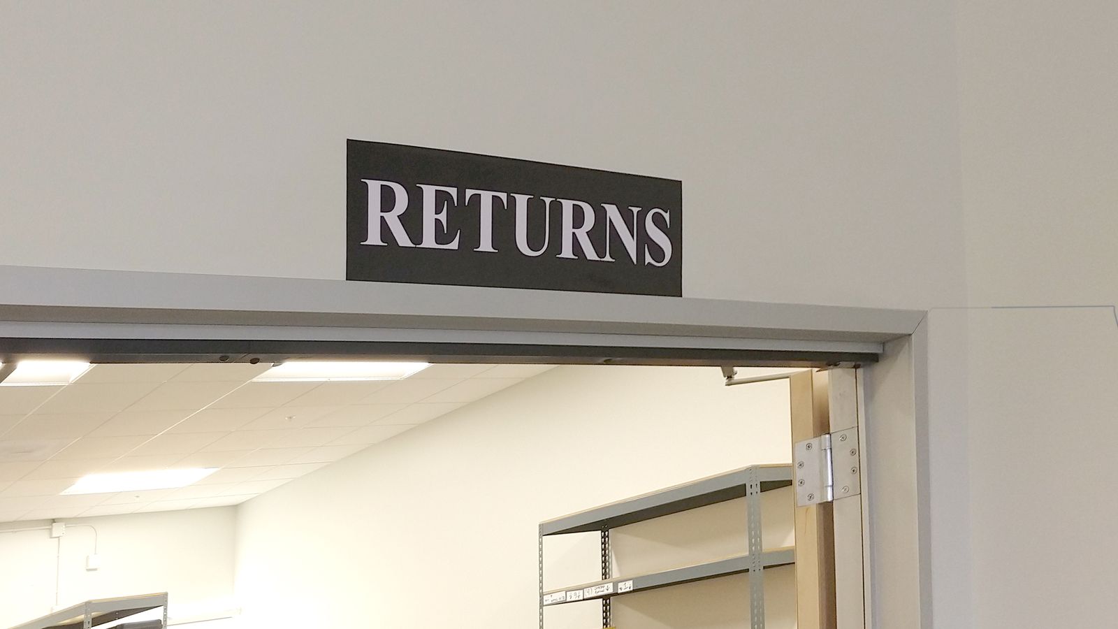 Returns wall decal