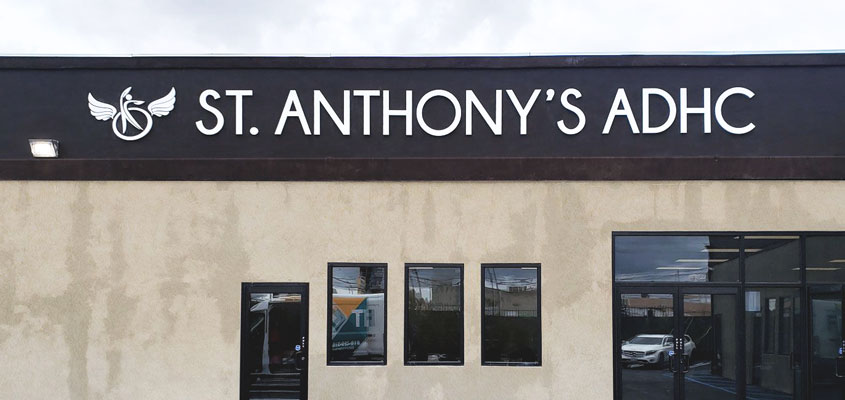 Sing example from St. Anthony's' ADHC for shop sign design inspiration