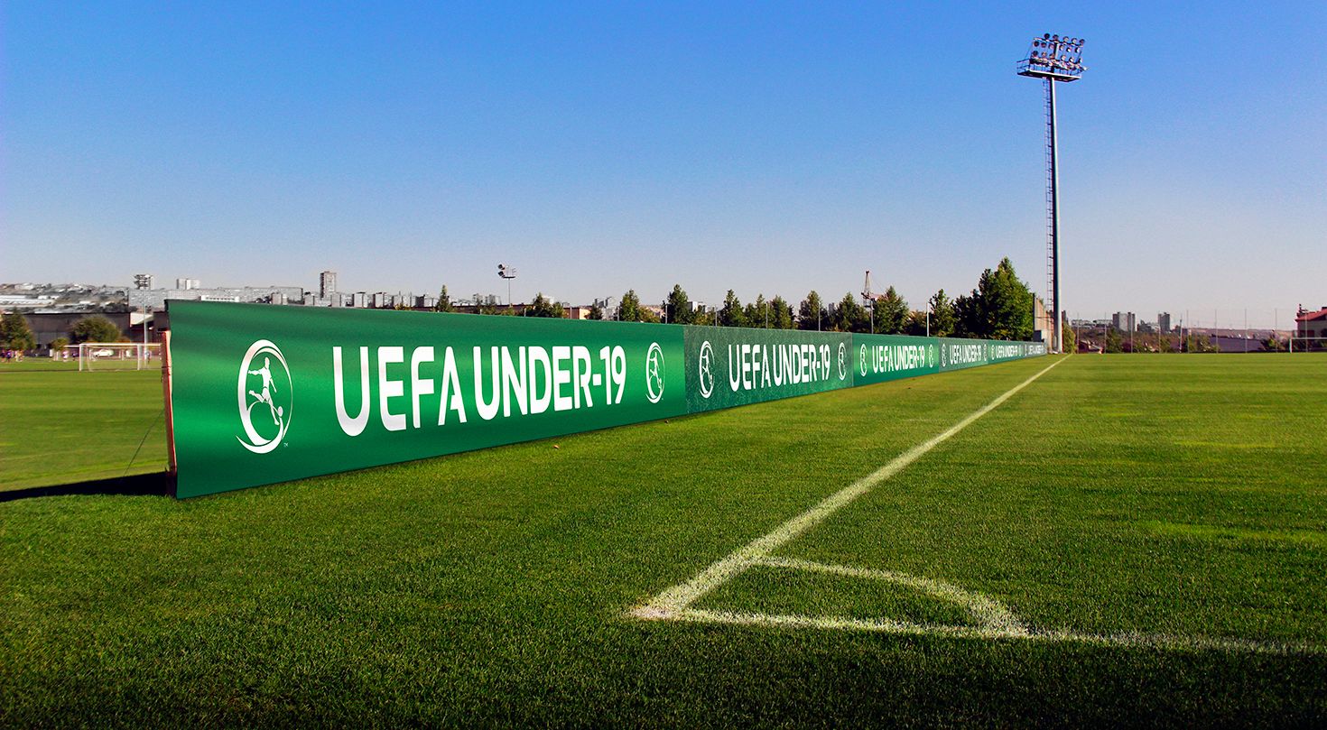 Uefa soccer field banners