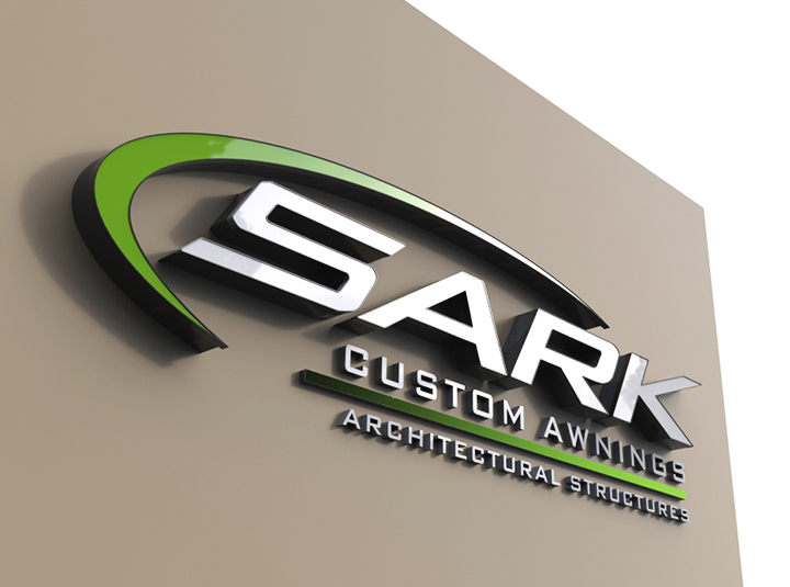 Sark store channel letter sign design with 3d modeling