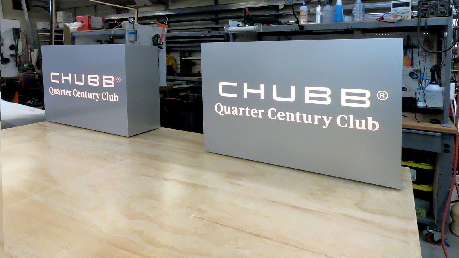 chubb illuminated business signs