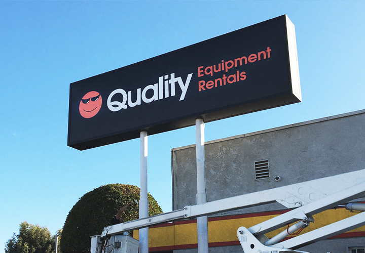 quality lighted pylon sign