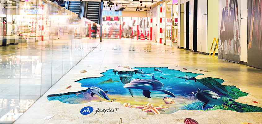 3D floor graphics as a corporate branding solution