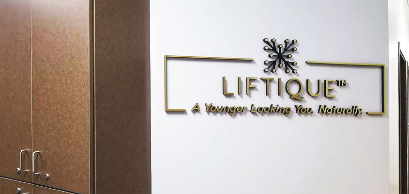 Business branding idea from Liftique's interior design