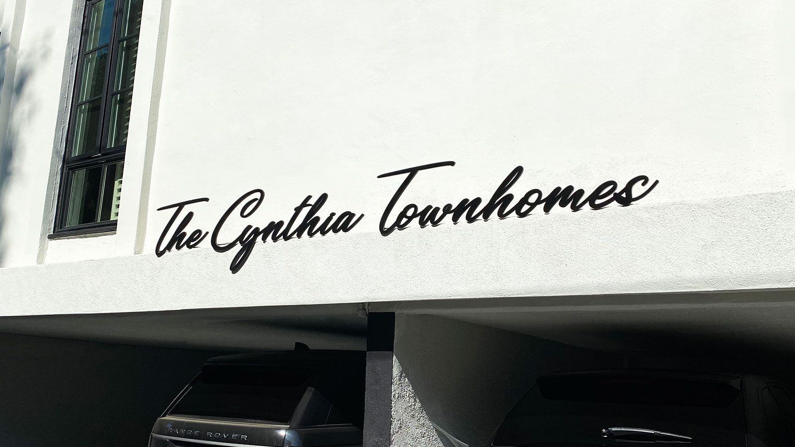 Cynthia townhomes aluminum letters