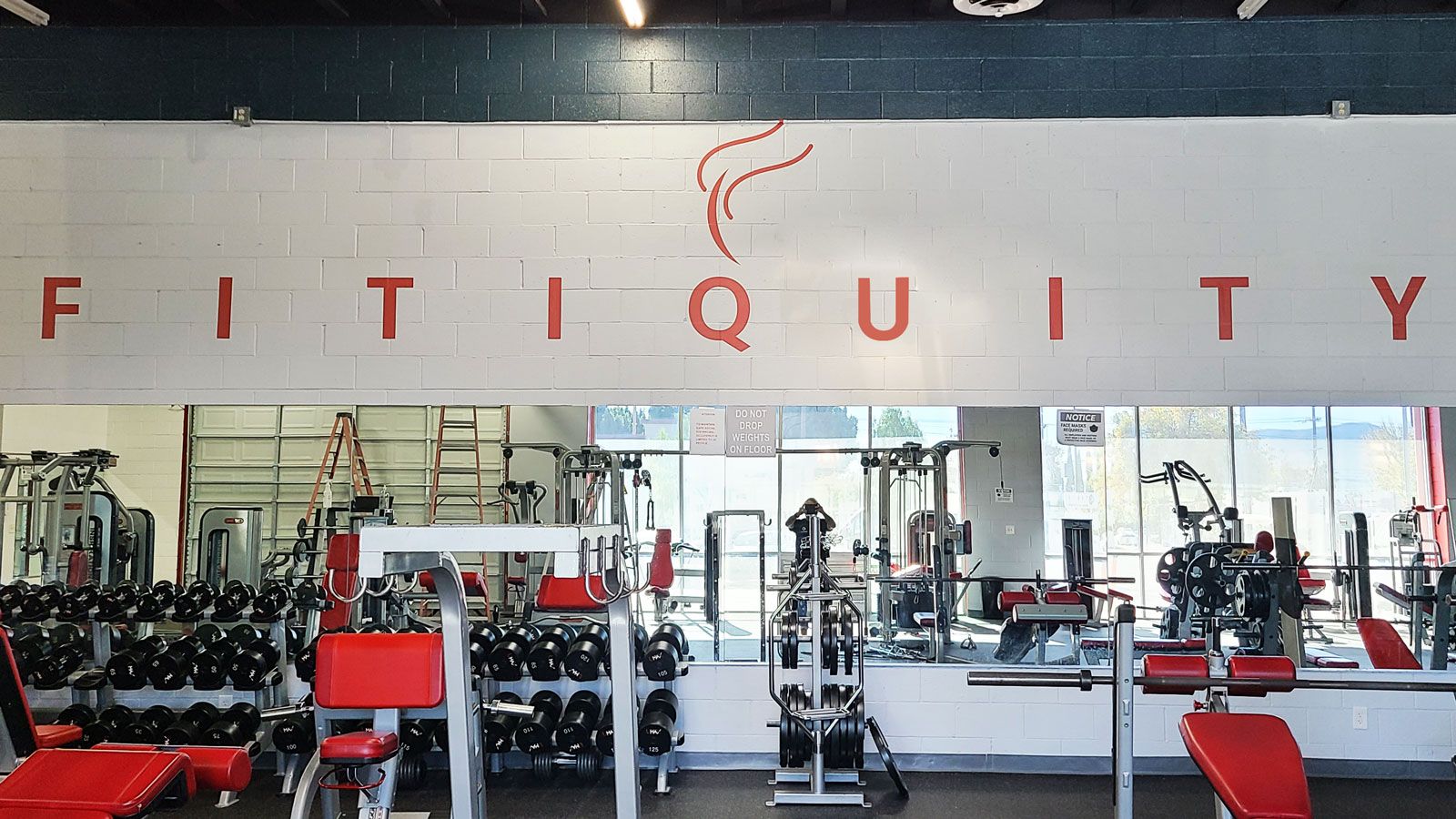 Fitquity gym vinyl lettering