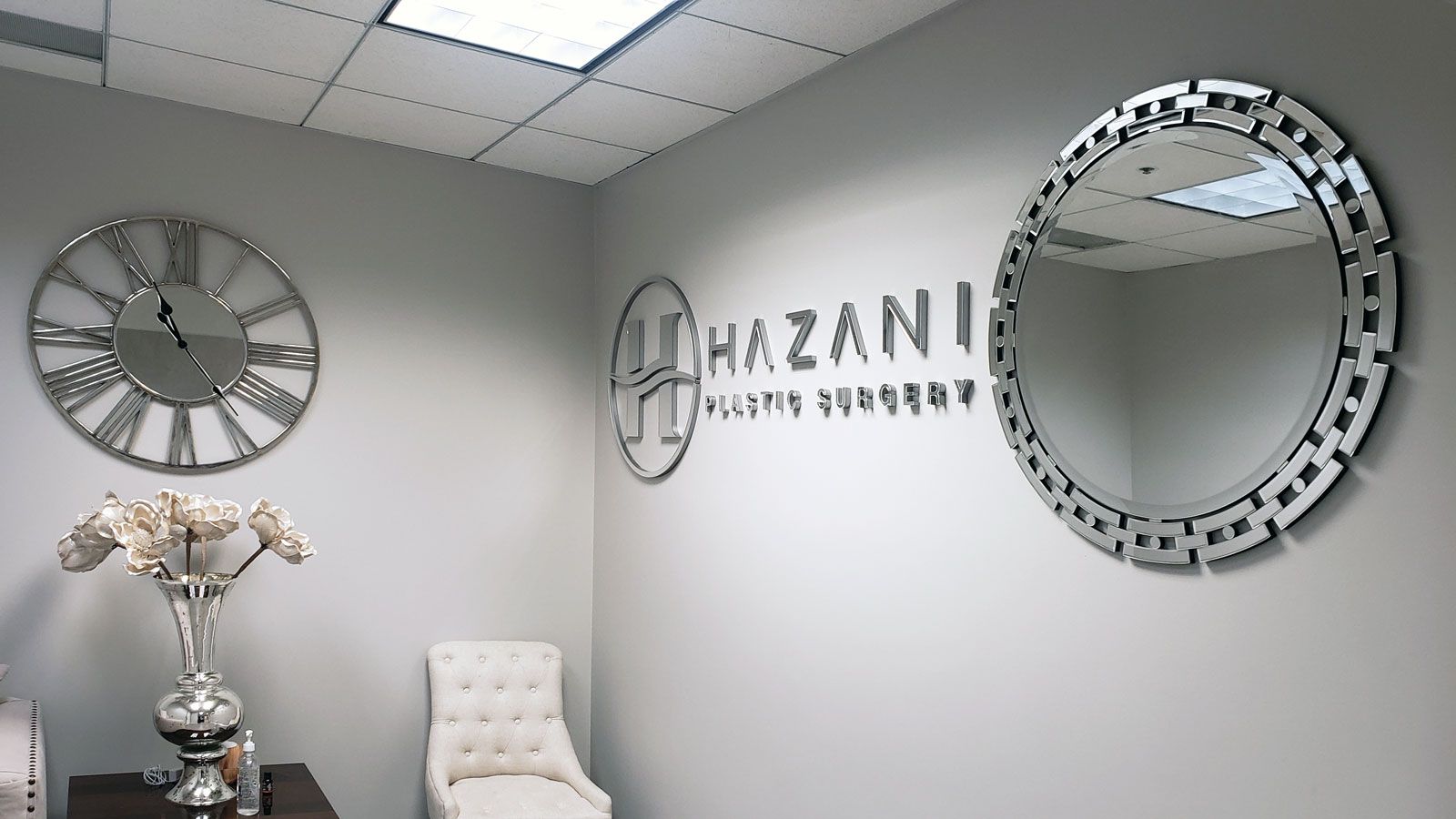 Hazani mirror acrylic signs