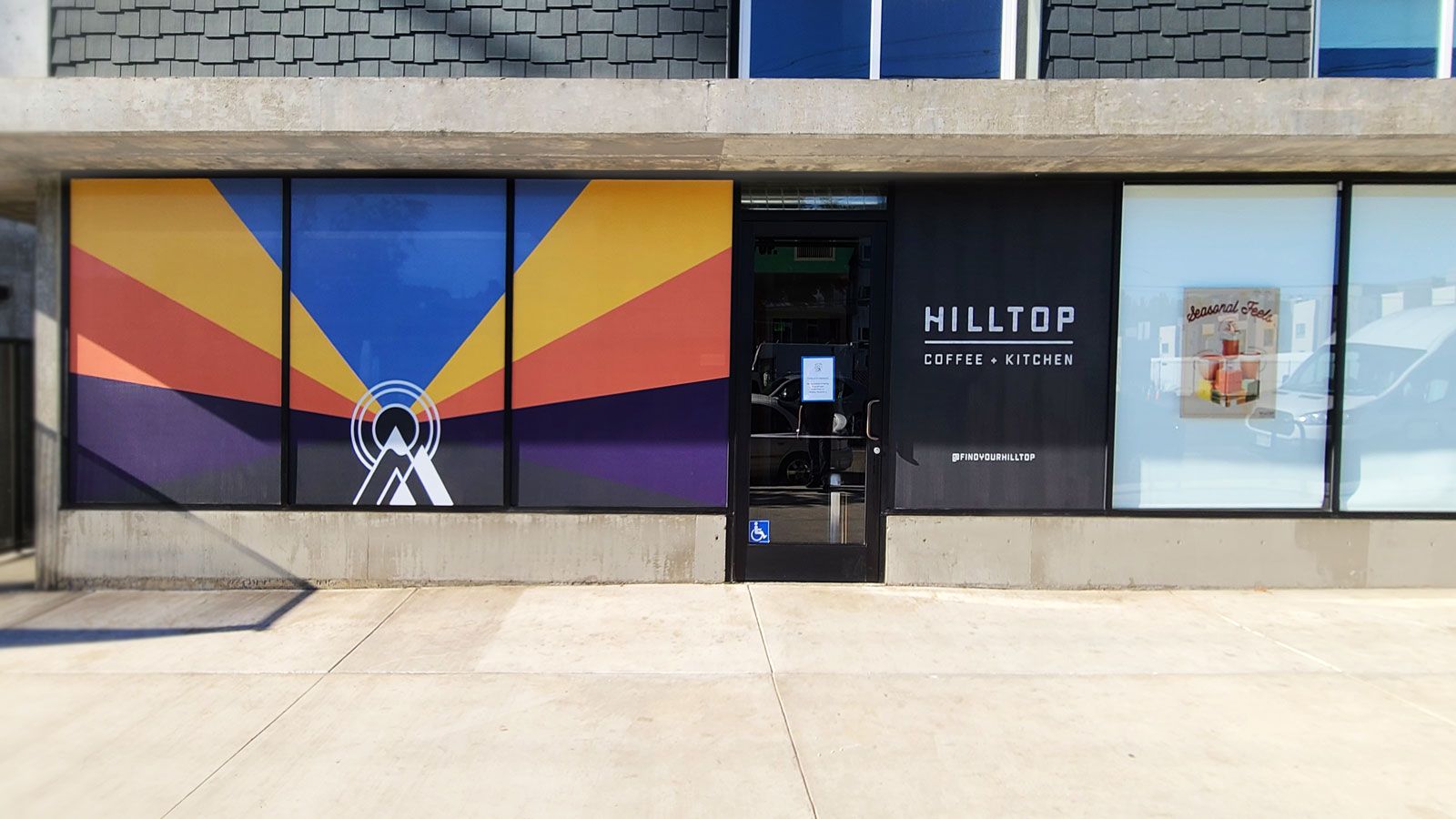 Hilltop window decals