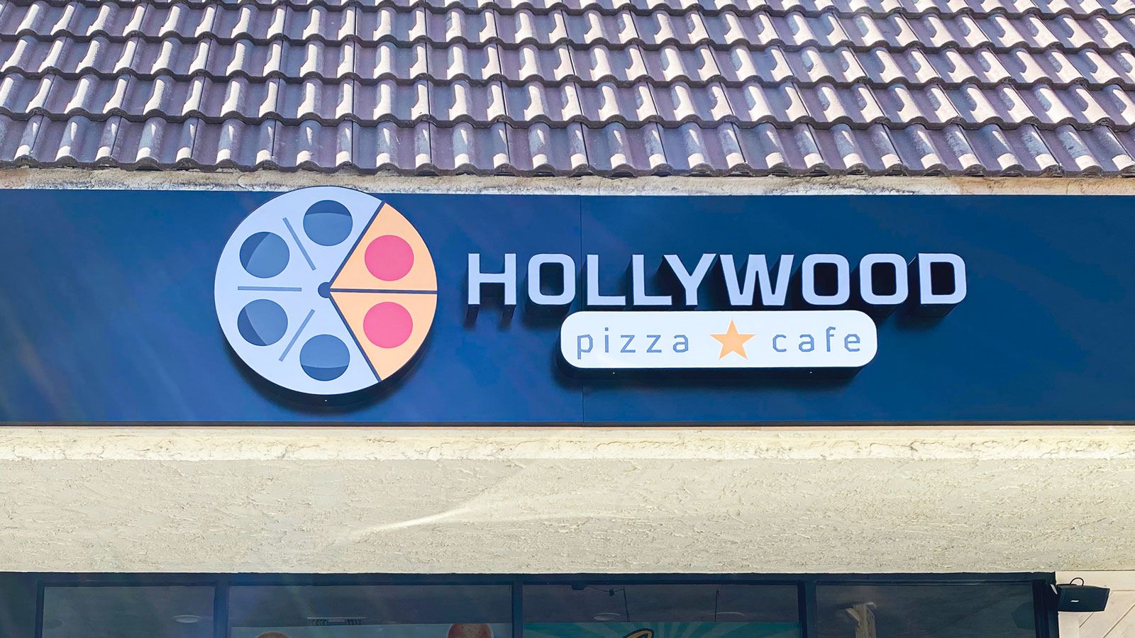 Hollywood cafe illuminated signs