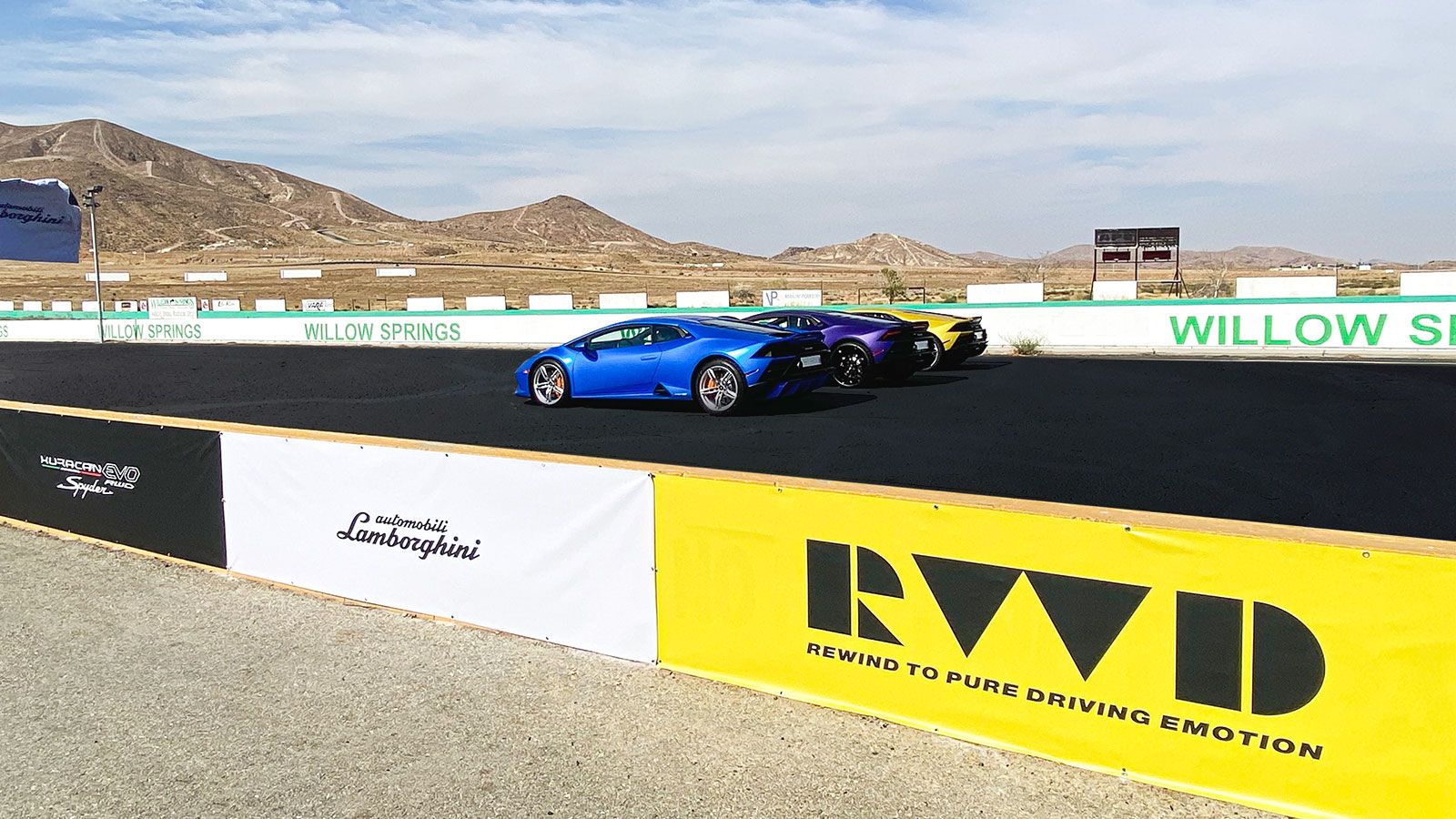 Lamborghini race track banners